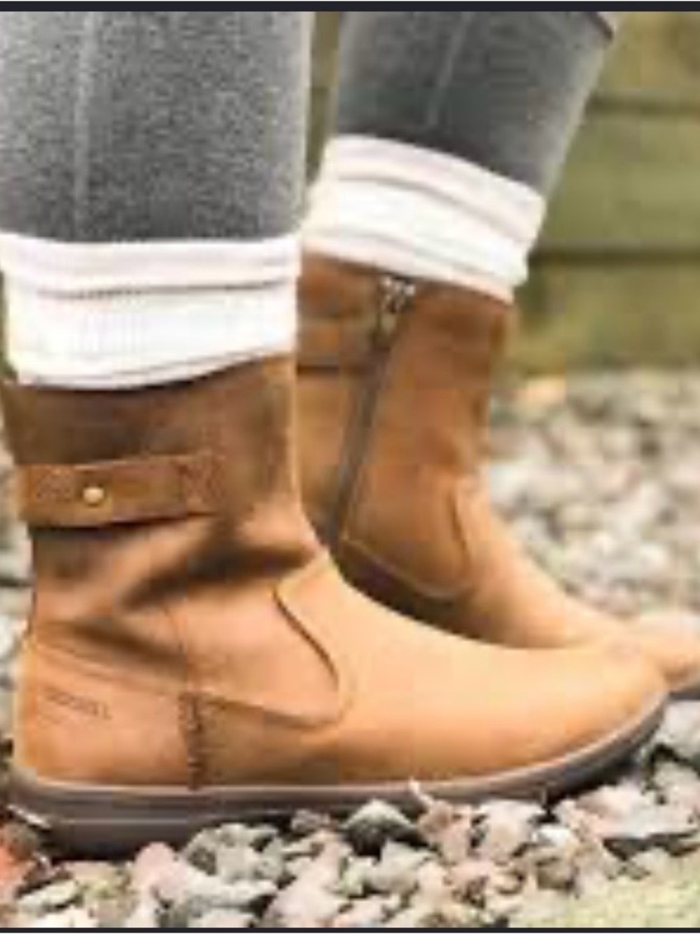 Merrell Women's Tan Waterproof Ankle Boots with Side Zip - Picture 2 of 5